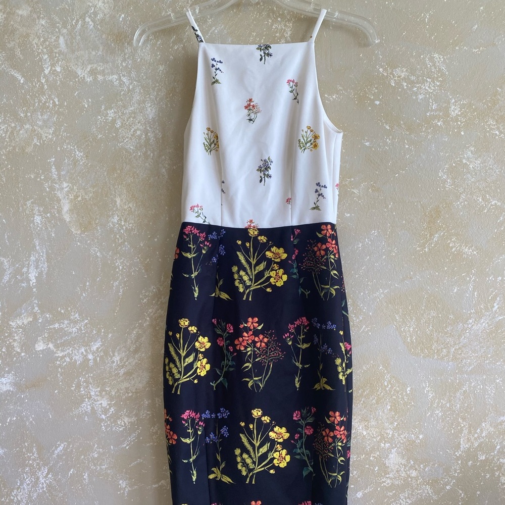 H&M black and white pencil dress size 2